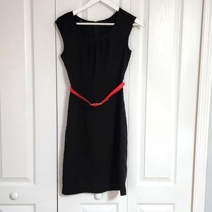 Maurices black dress with red belt. Size 1/2